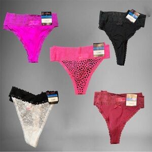 Thong panties intimates underwear 3XL five pairs